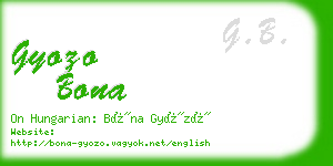 gyozo bona business card